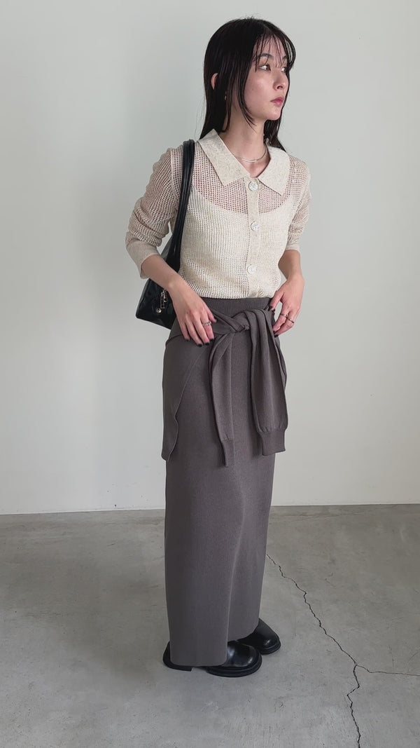 レイヤードライクニットスカート