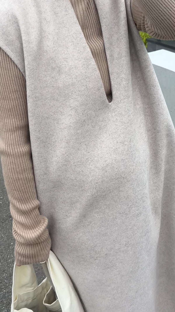 キーネックロングベストワンピース【by SON】