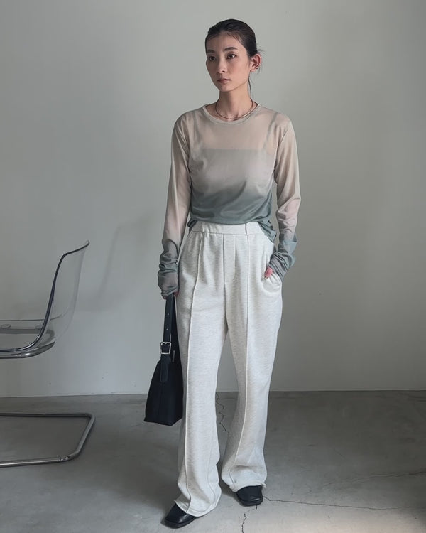 グラデーションパワーメッシュトップス