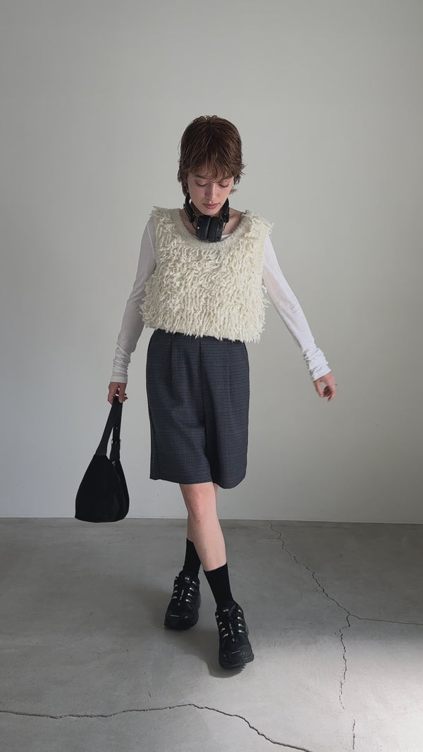 ウールミックスニットベスト