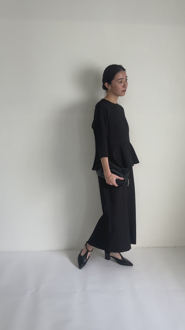 フェイクレーヤードペプラムワンピース