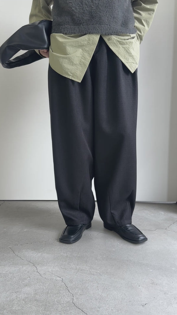 ツイードスラックスカーブパンツ