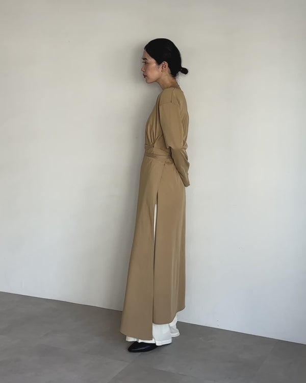 【Et】Side Slit Wrap One-piece