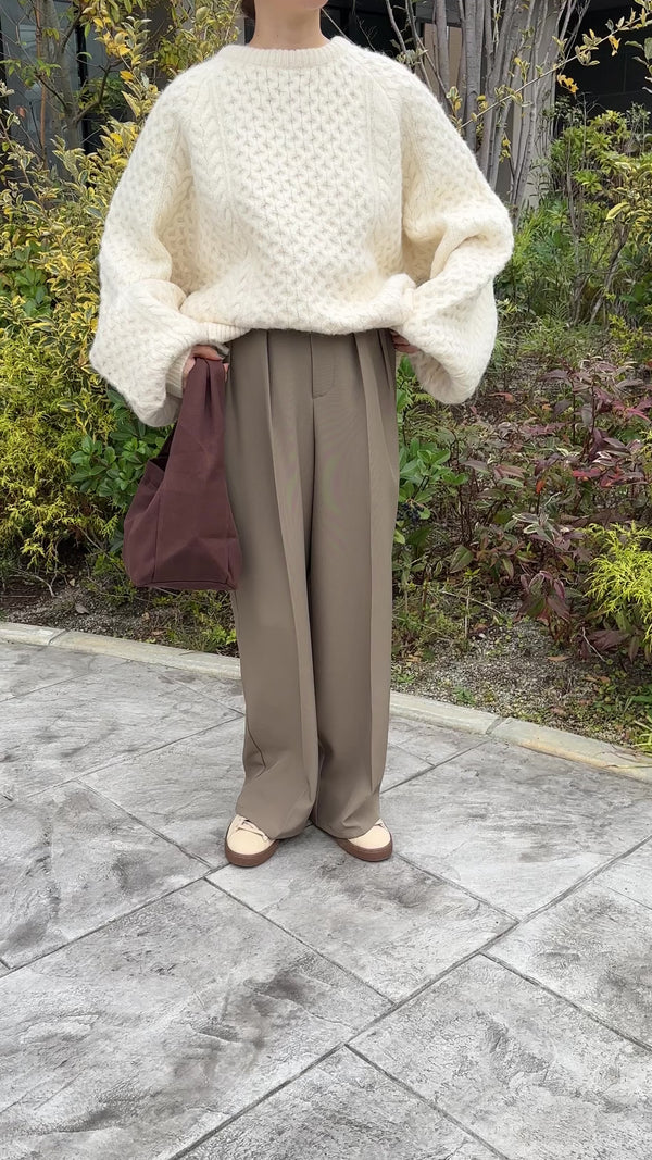 【サイズ展開あり】オーバーサイズハニカムニット【by SON】