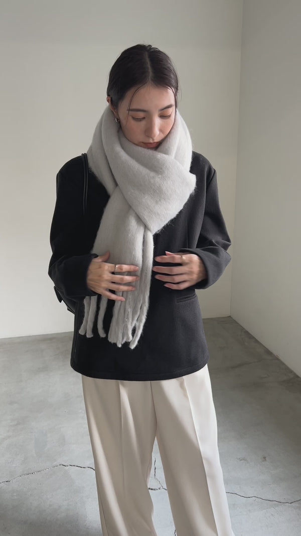 ボリュームフリンジシャギーマフラー