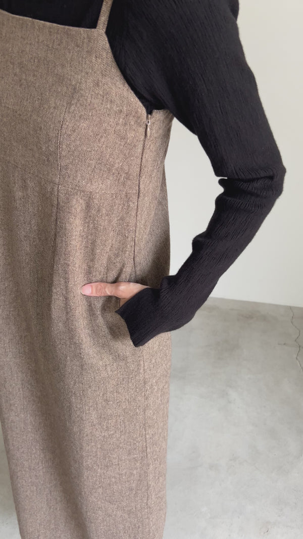 ツイードロングジャンパ―スカート【by SON】