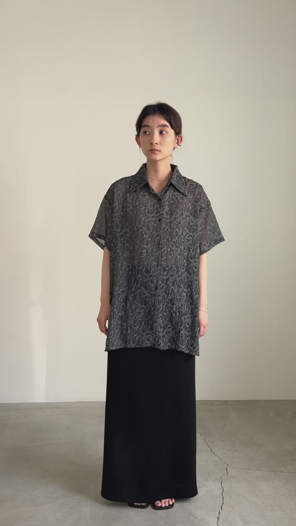 ニュアンス柄シアーシャツ【SALE】 – SELECT MOCA