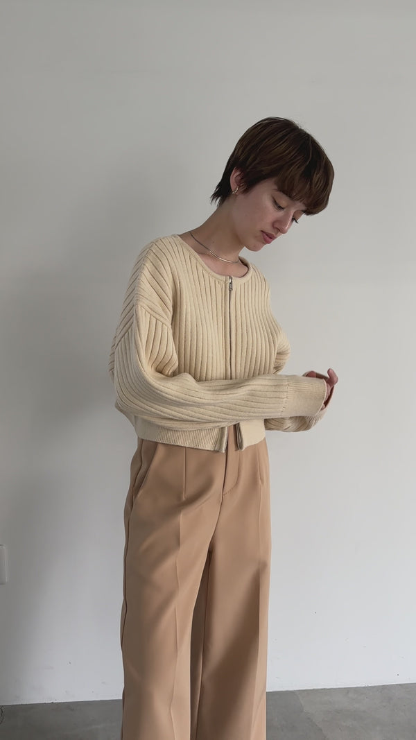 ダブルジップショートカーディガン【official限定】