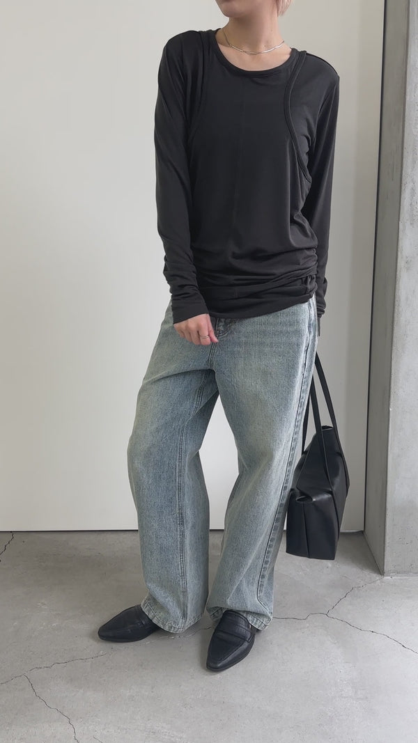 シアーレイヤードカットソー【by SON】