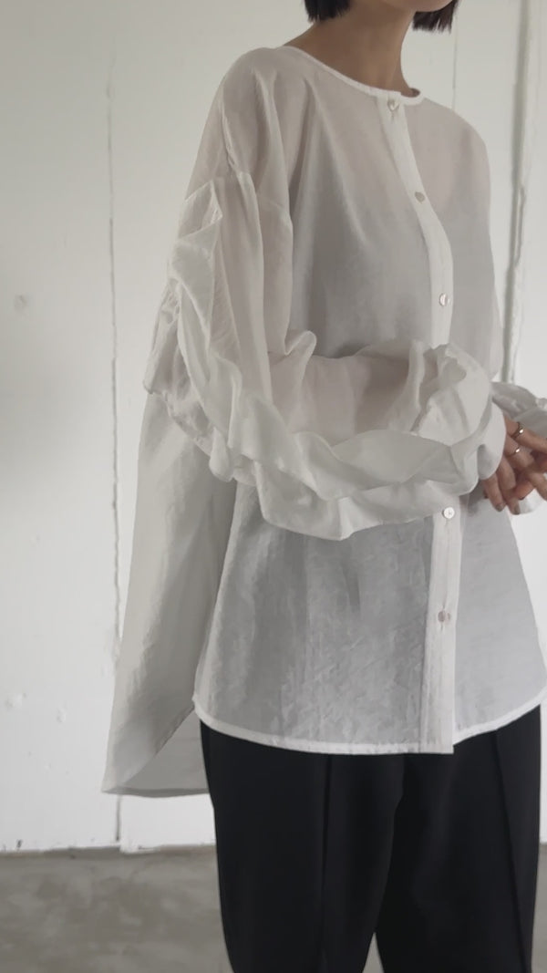 【Et】Ruffled Sleeve Blouse