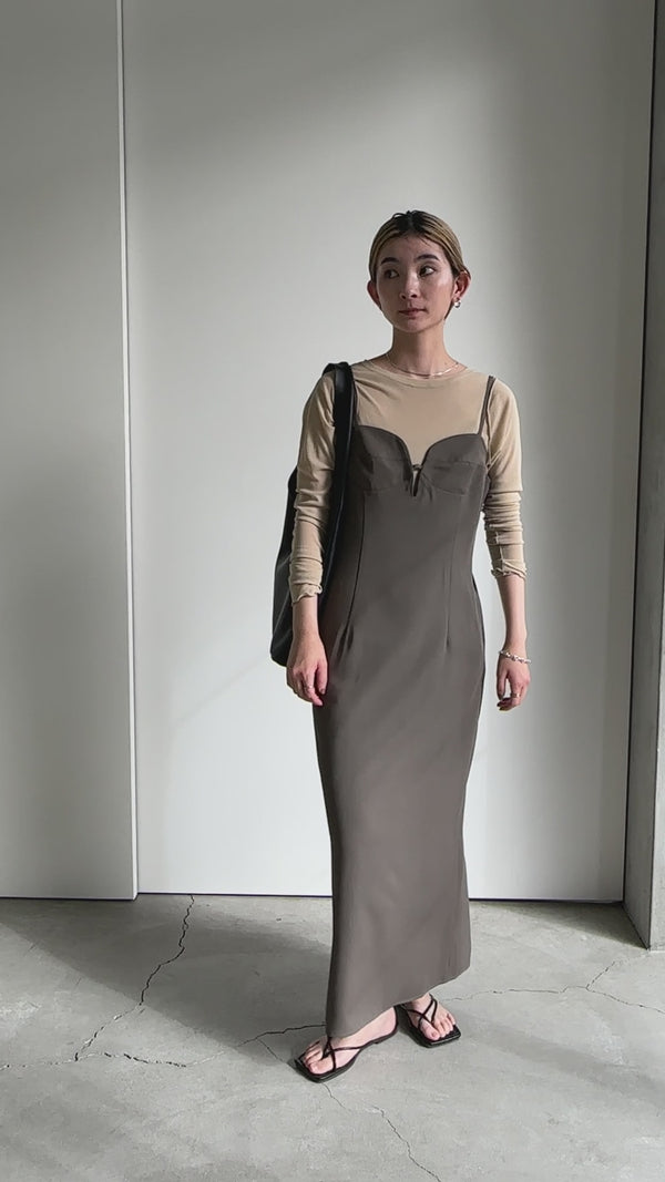 ビスチェ風キャミワンピース