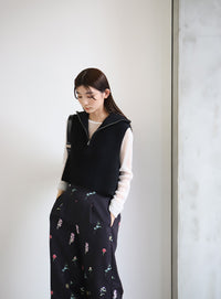 【official限定】フラワープリントワイドパンツ