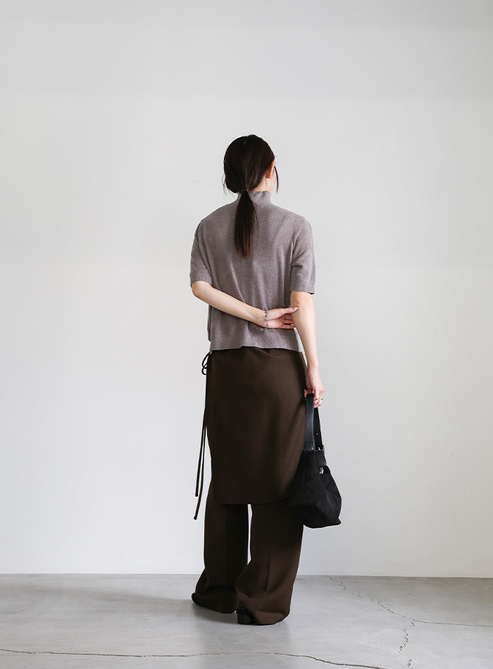 ラップスカートレイヤードスラックス