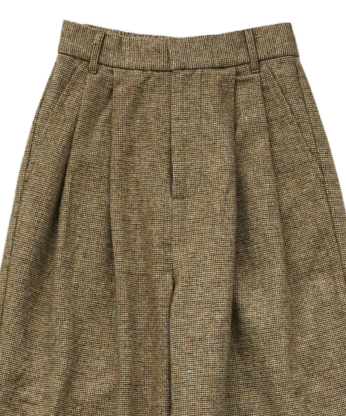チェックツイードタックワイドパンツ【official限定】