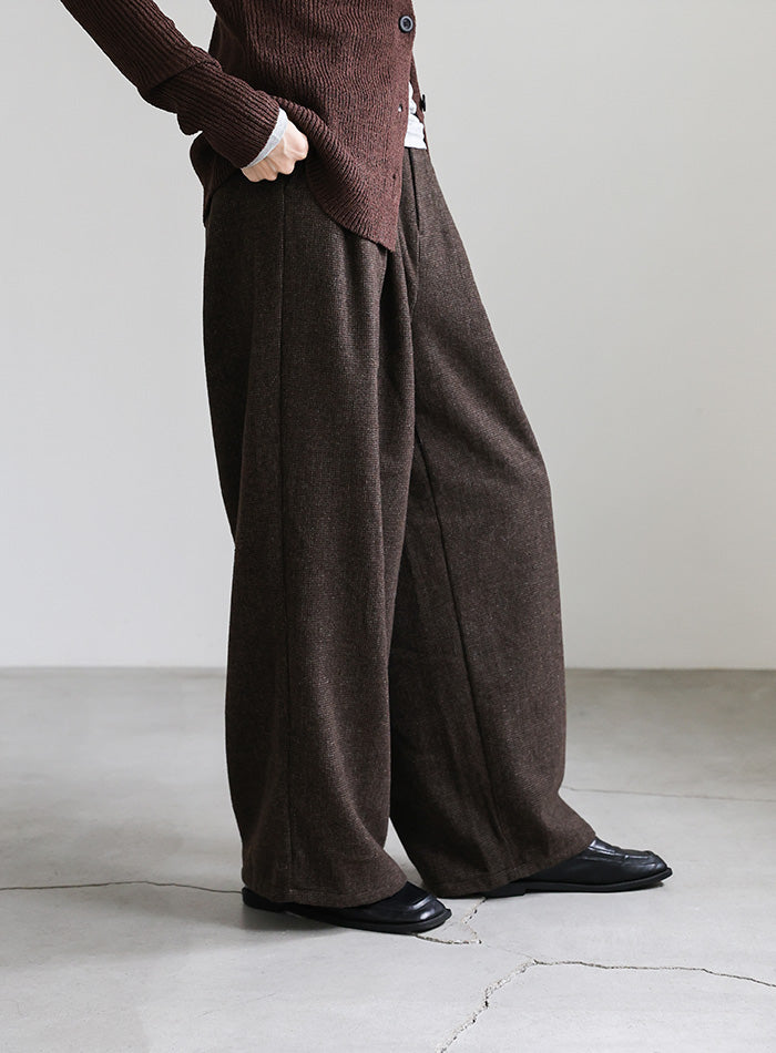 チェックツイードタックワイドパンツ【official限定】