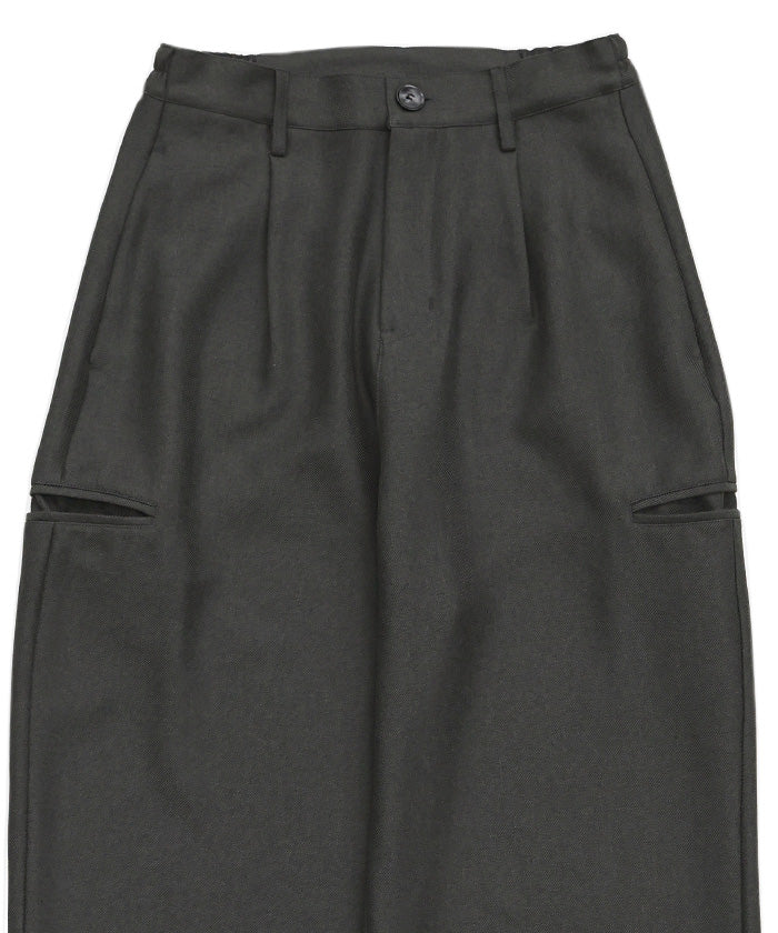 サイドポケットストレートスラックスパンツ