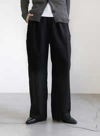 サイドポケットストレートスラックスパンツ