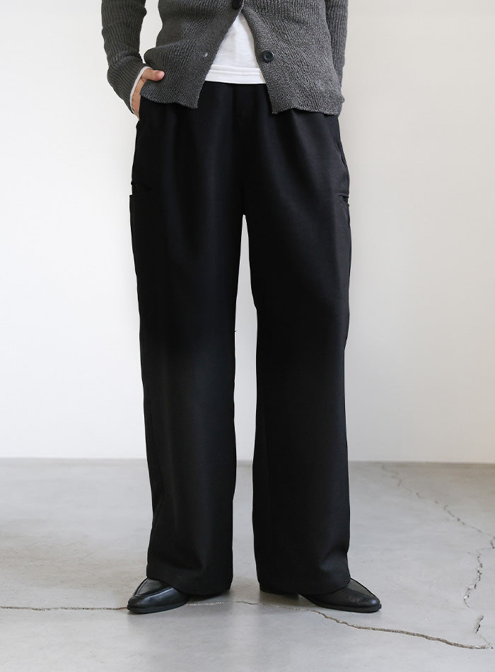 サイドポケットストレートスラックスパンツ