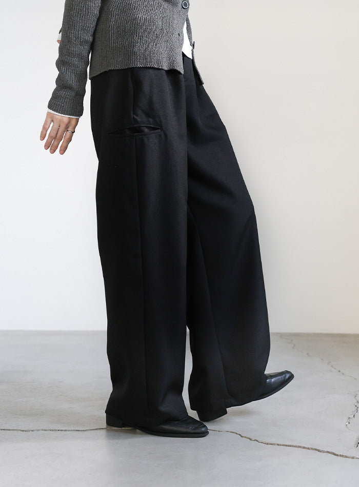 サイドポケットストレートスラックスパンツ
