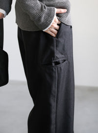 サイドポケットストレートスラックスパンツ