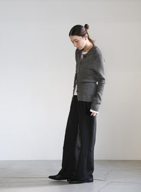 サイドポケットストレートスラックスパンツ