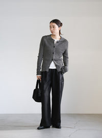 サイドポケットストレートスラックスパンツ