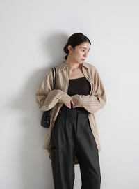 サイドポケットストレートスラックスパンツ