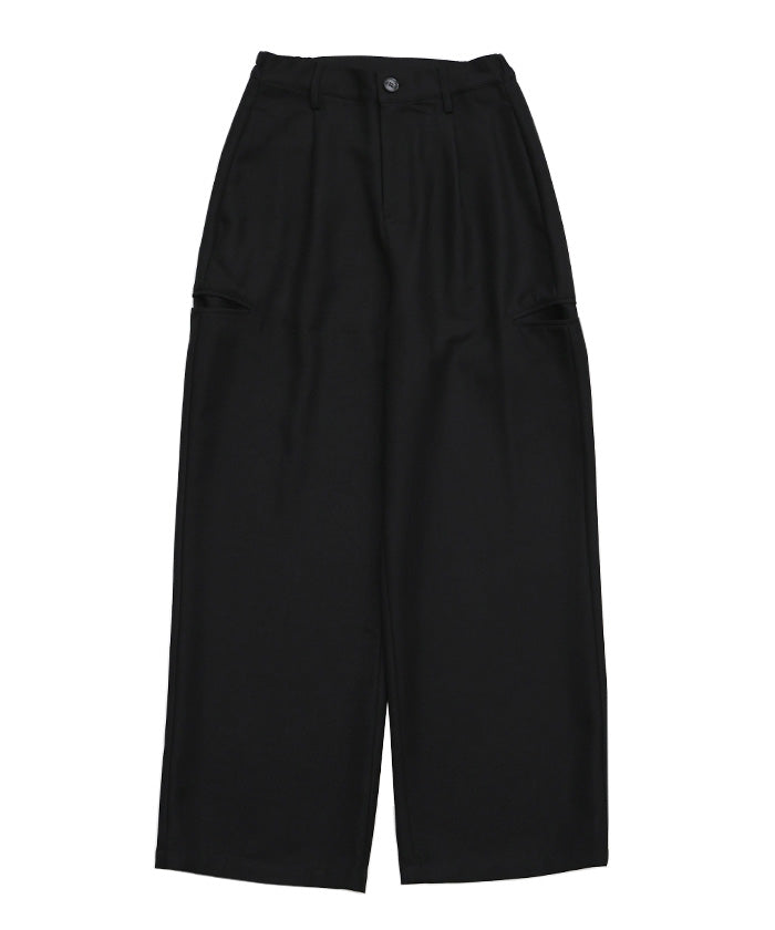 サイドポケットストレートスラックスパンツ