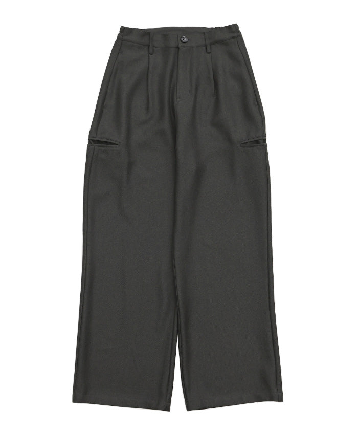 サイドポケットストレートスラックスパンツ