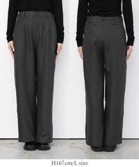 サイドポケットストレートスラックスパンツ