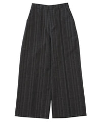 センターラインストライプタックワイドパンツ