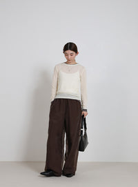 レイヤードイージーパンツ