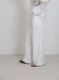 パッチワークエンブロイダリーパンツ