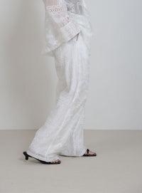 パッチワークエンブロイダリーパンツ