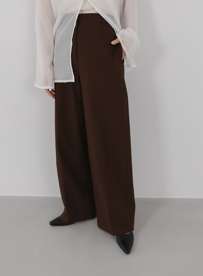ハイウエストコットンカーブシルエットパンツ – SELECT MOCA