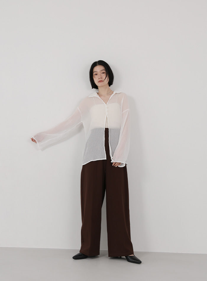 ハイウエストコットンカーブシルエットパンツ – SELECT MOCA