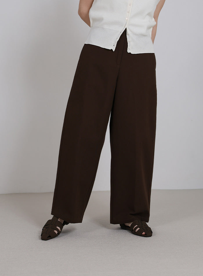 ハイウエストコットンカーブシルエットパンツ – SELECT MOCA