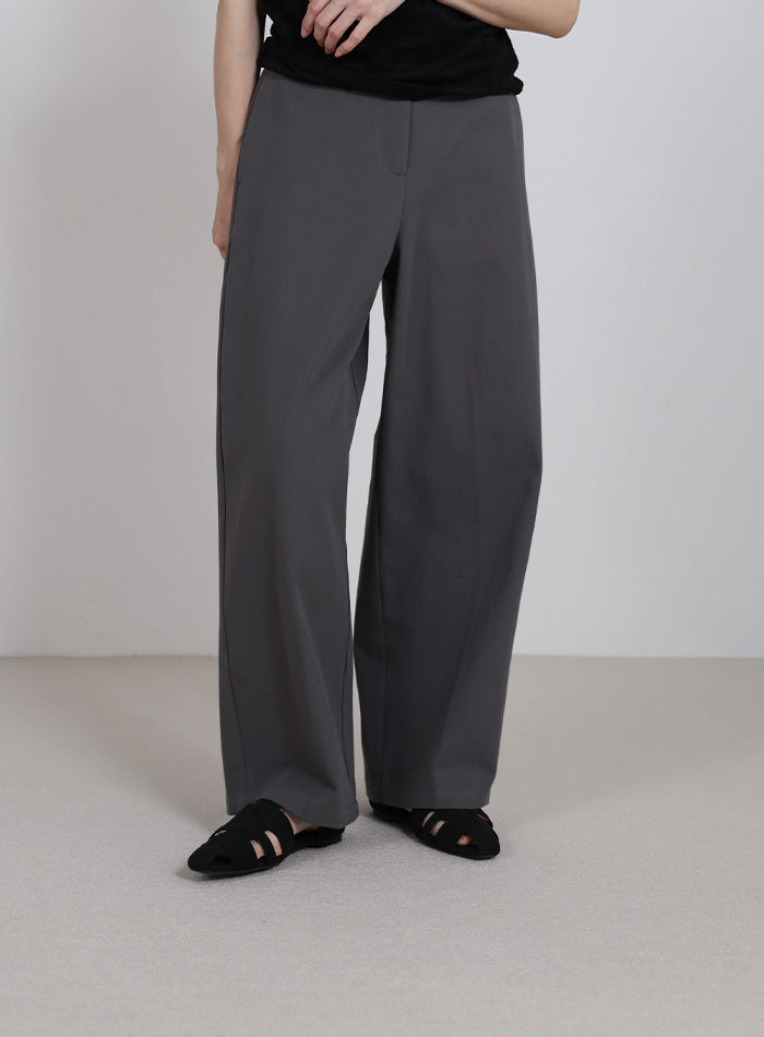 ハイウエストコットンカーブシルエットパンツ – SELECT MOCA