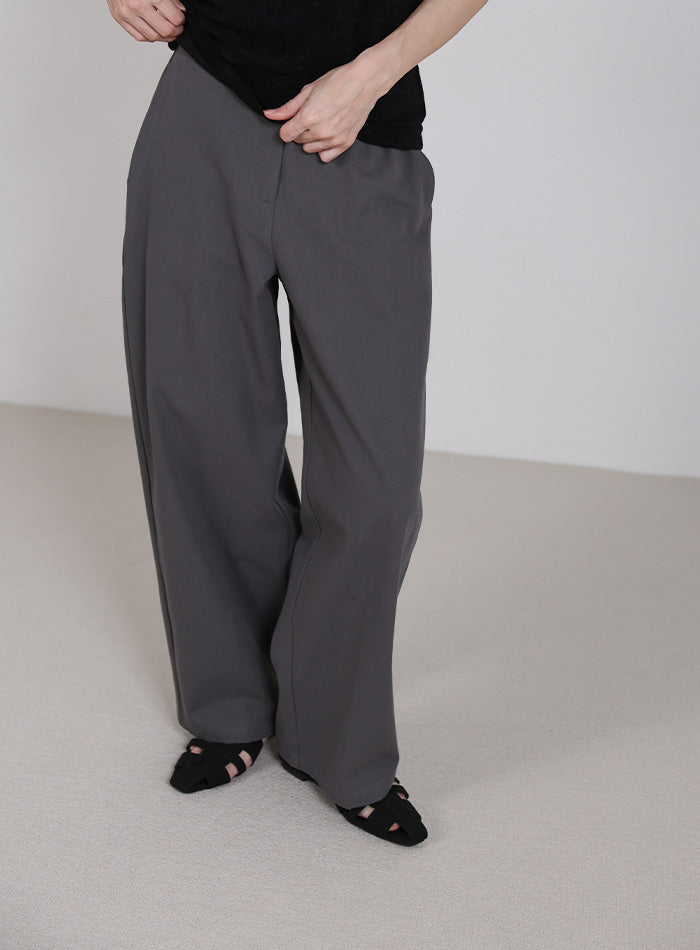 ハイウエストコットンカーブシルエットパンツ – SELECT MOCA