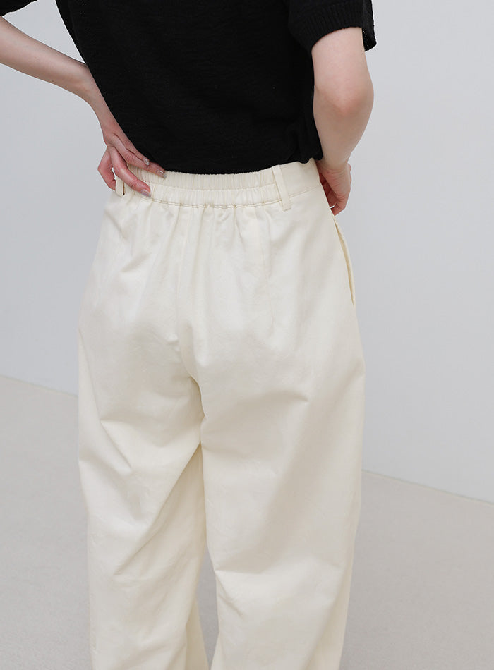 ハイウエストコットンカーブシルエットパンツ – SELECT MOCA
