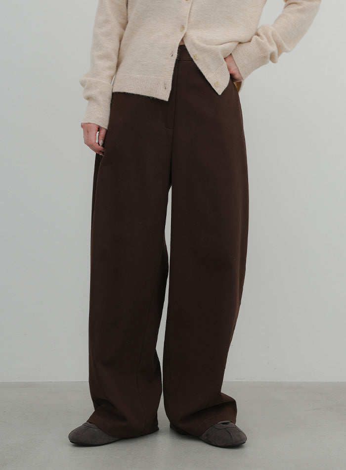 ハイウエストコットンカーブシルエットパンツ – SELECT MOCA