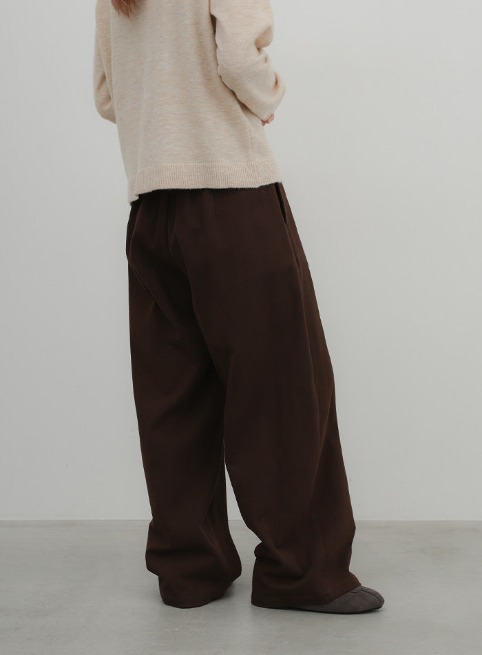 ハイウエストコットンカーブシルエットパンツ – SELECT MOCA