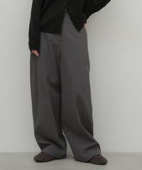 ハイウエストコットンカーブシルエットパンツ