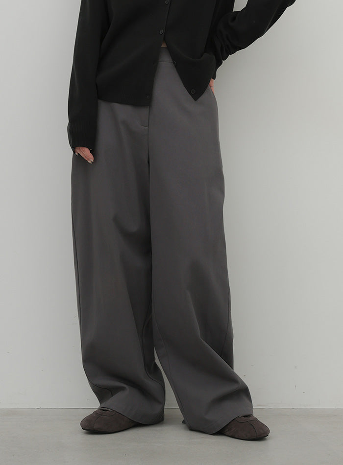 ハイウエストコットンカーブシルエットパンツ – SELECT MOCA