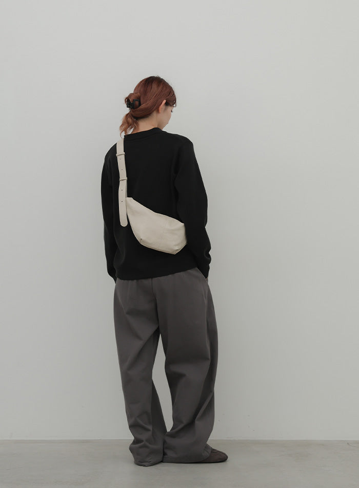 ハイウエストコットンカーブシルエットパンツ – SELECT MOCA