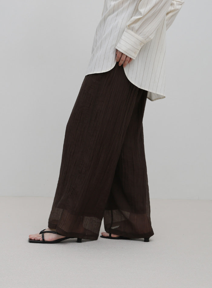 ワッシャーシアーリラックスパンツ – SELECT MOCA