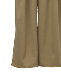 【Et】Crepe Wide Tuck Pants