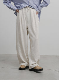 ツータックドロストスウェットパンツ