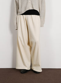 【Et】Knit Easy Wide Pants