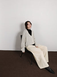 【Et】Knit Easy Wide Pants